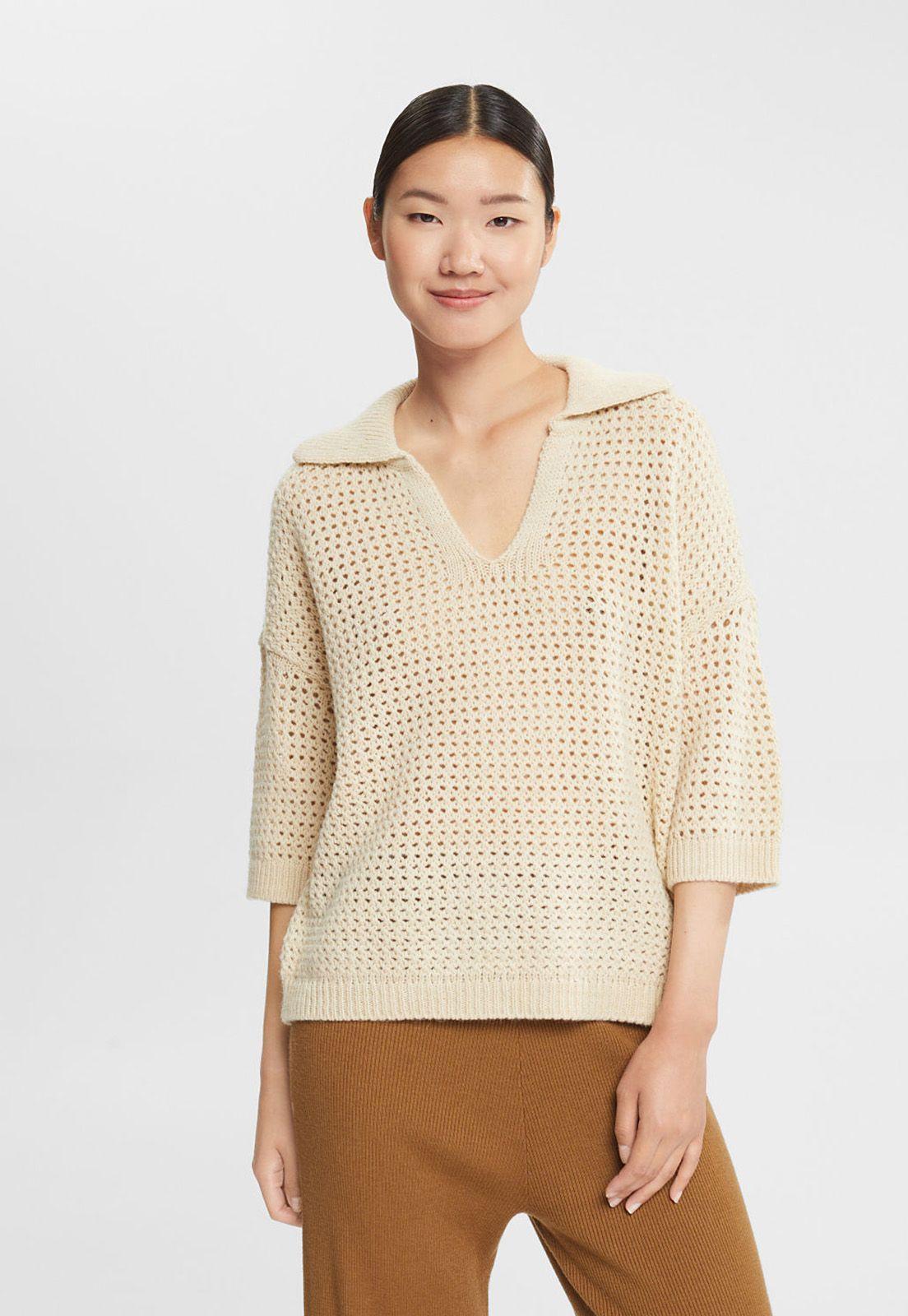 Sweater De Punto Con Textura Mujer Esprit-0