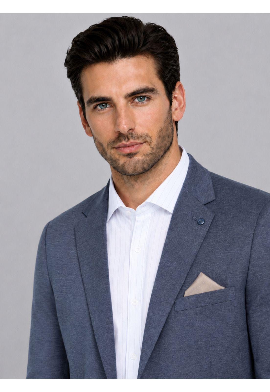 Blazer Poli Viscosa Spandex Tailored Fit Azul Van Heusen VHBZ600AZ-4