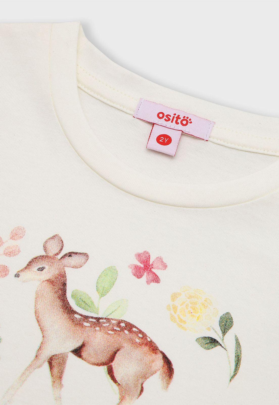 Polera Niña Osito OPOAV65BL-2