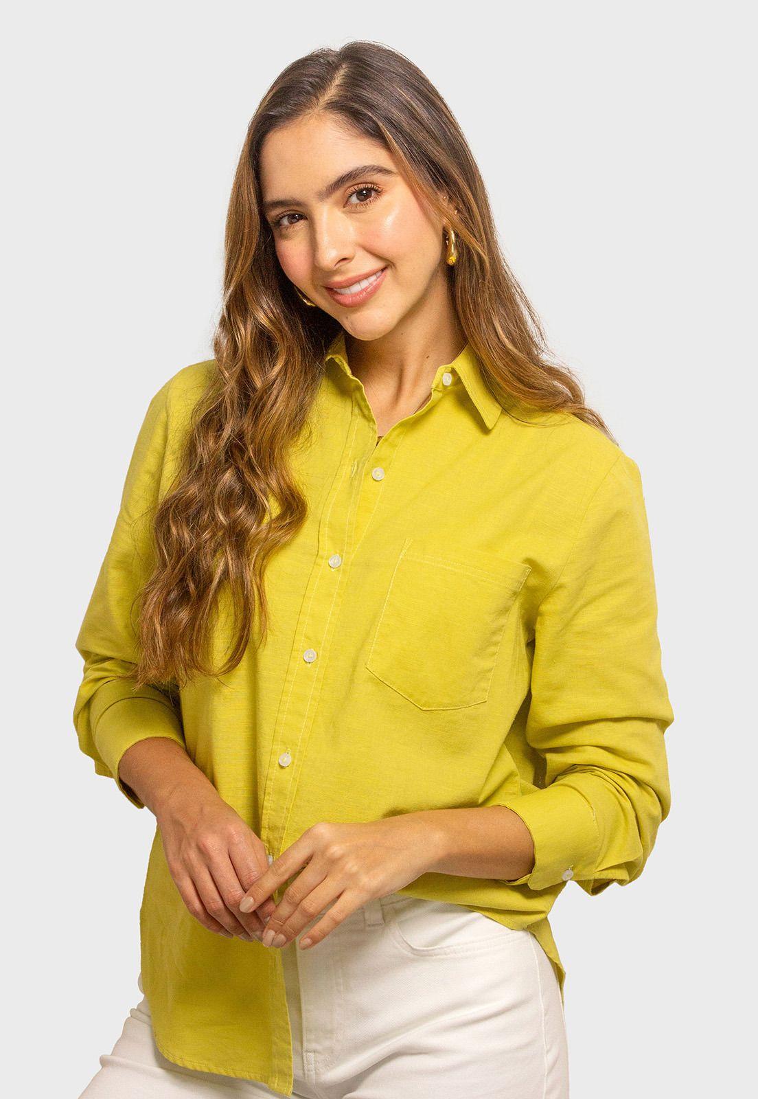 Blusa Camisera Lino Mujer Esprit 111G004-0
