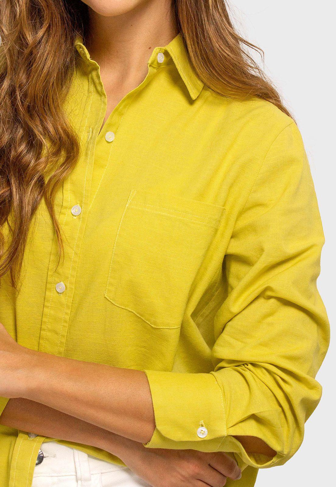 Blusa Camisera Lino Mujer Esprit 111G004-2