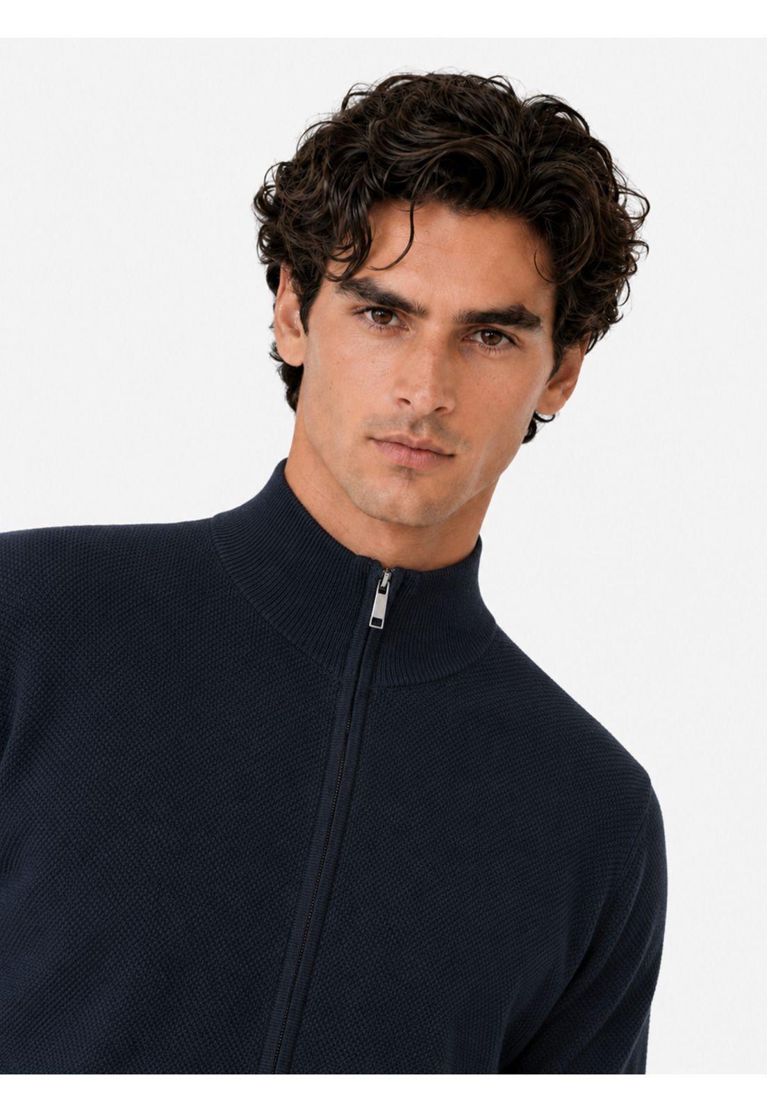 Sweater Cuello Alto Regular Fit Azul Marino Arrow SW34091NB-2