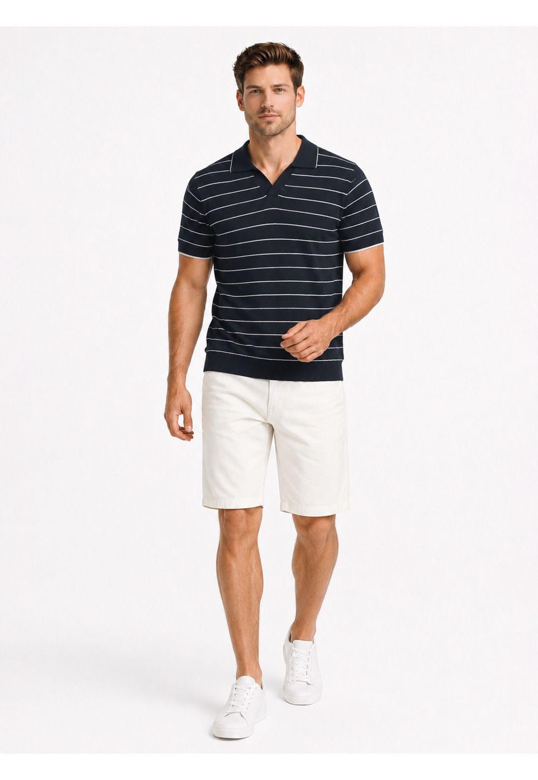 Polera Tejida Regular Fit Azul Marino Arrow PO34047NB-3
