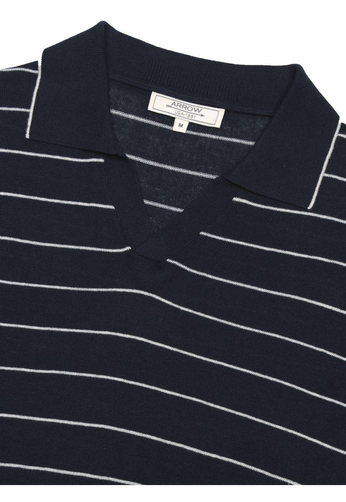 Polera Tejida Regular Fit Azul Marino Arrow PO34047NB-4