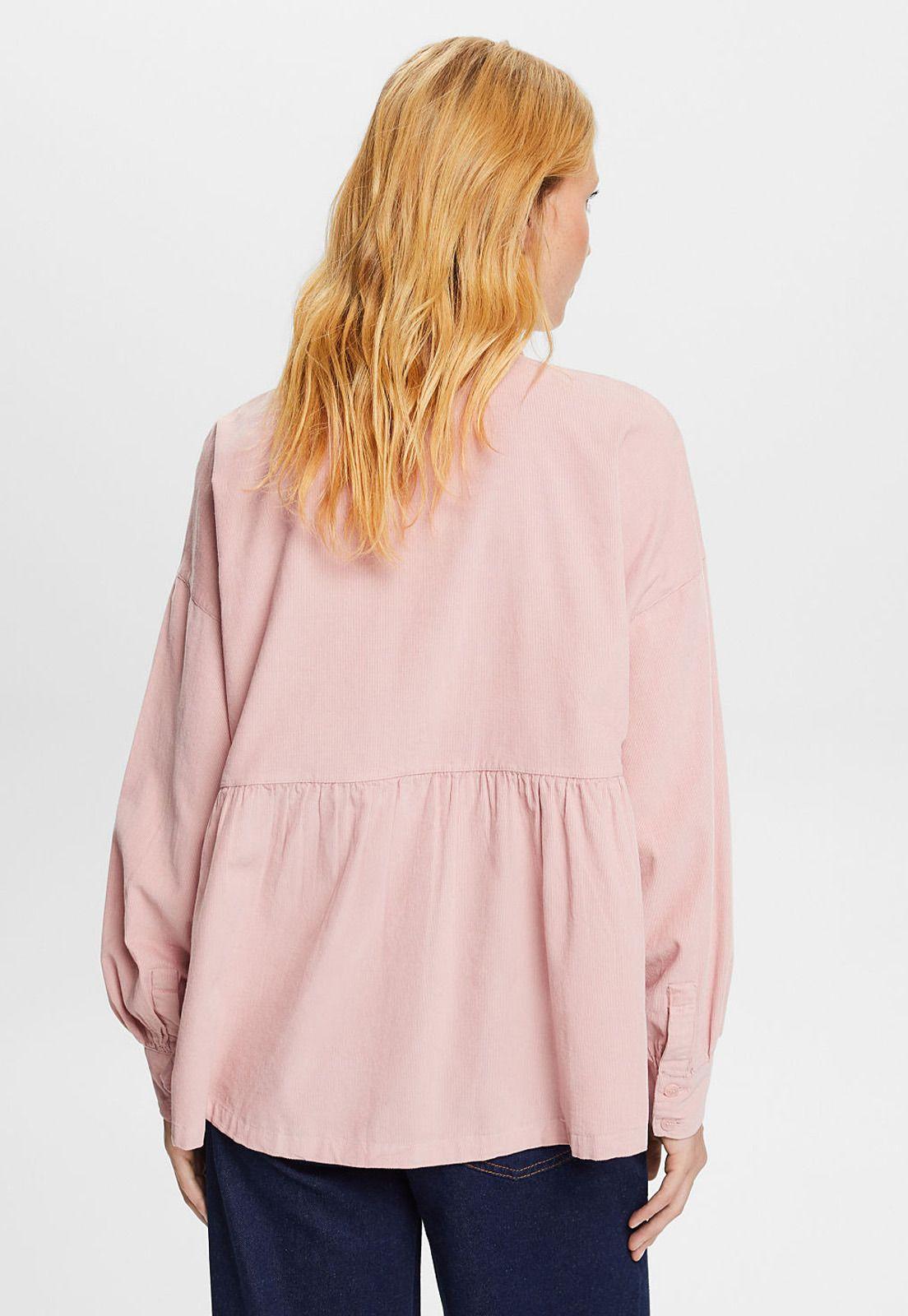 Blusa de Cotelé Cuello Mao Con Botones Mujer Esprit 093EE1F303-1
