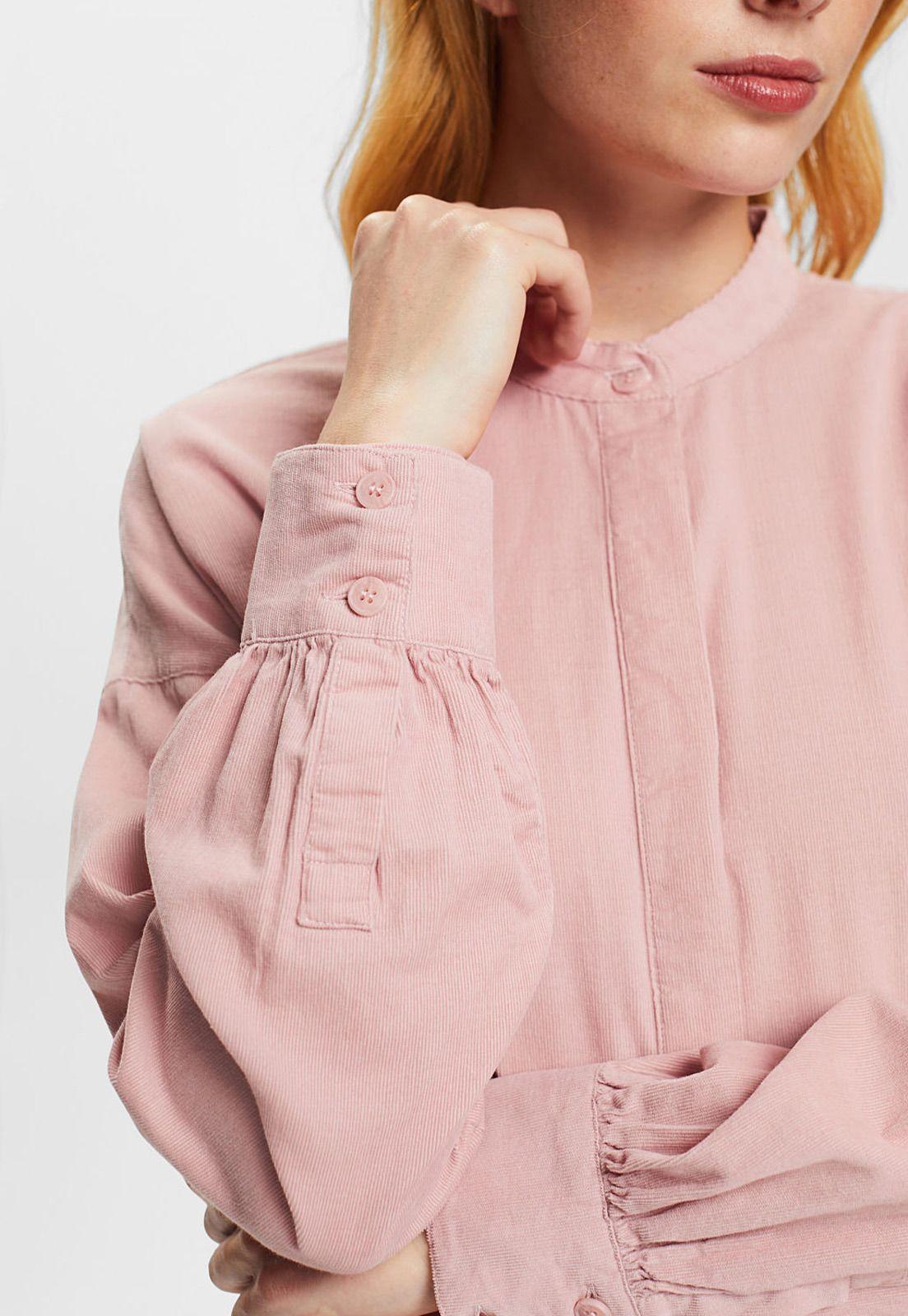 Blusa de Cotelé Cuello Mao Con Botones Mujer Esprit 093EE1F303-2