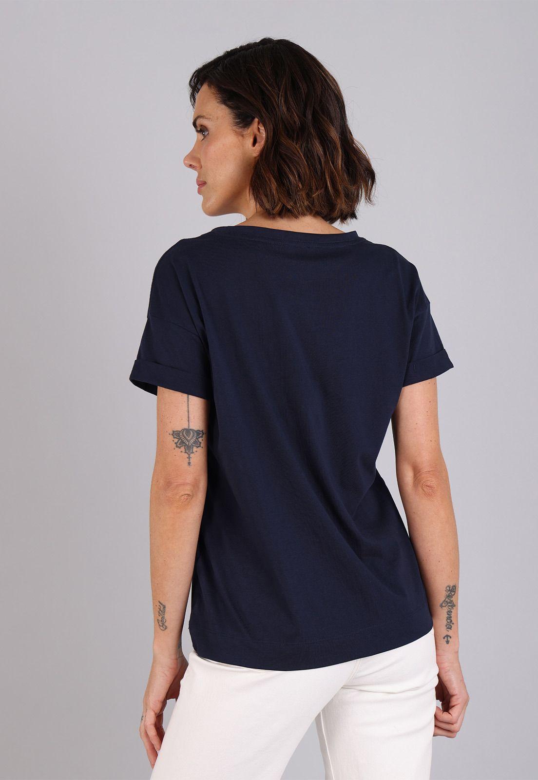 Polera Estampada Mujer Esprit Azul marino-0