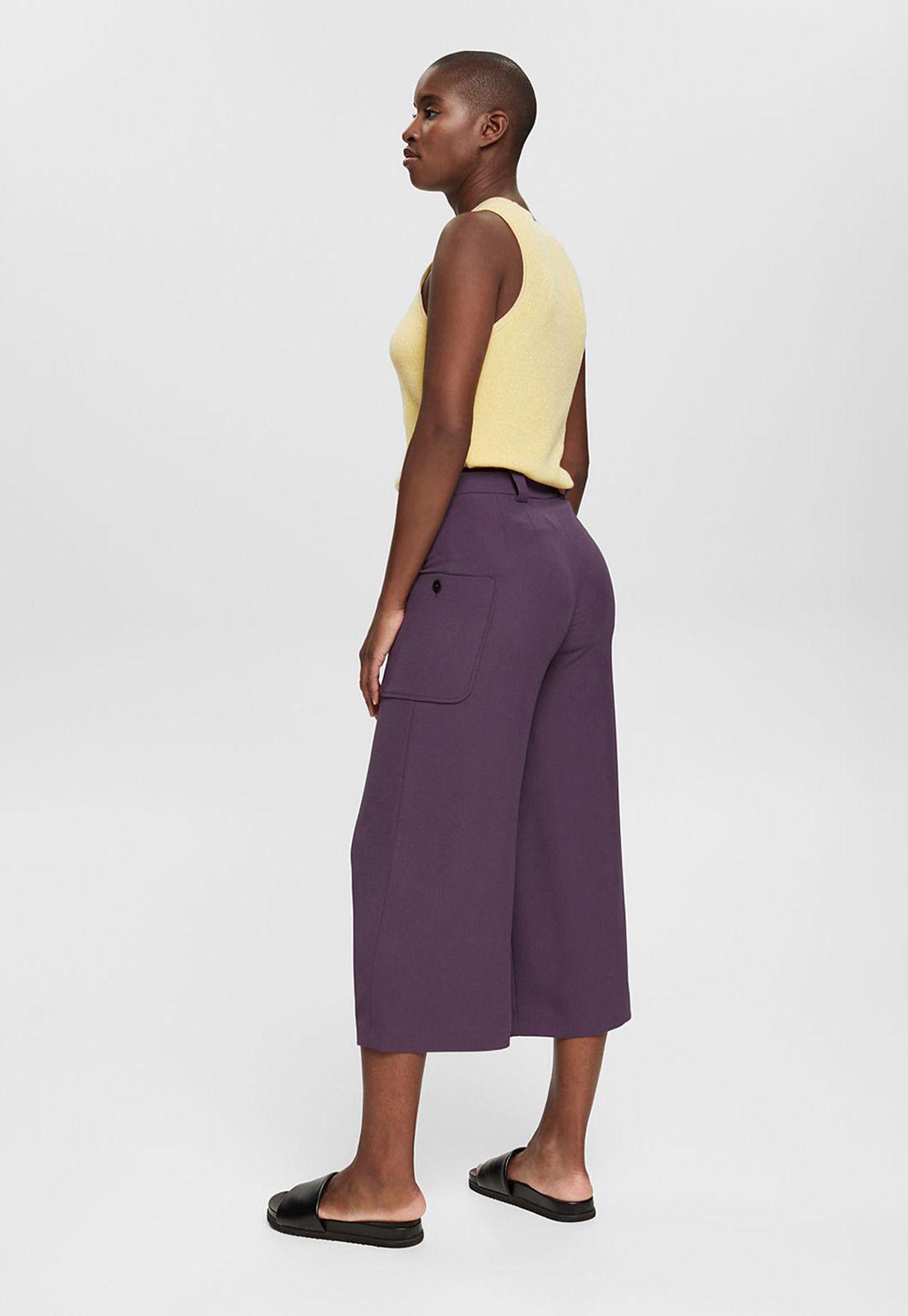 Pantalón Tobillero De Pierna Ancha Esprit 062EO1B303-1