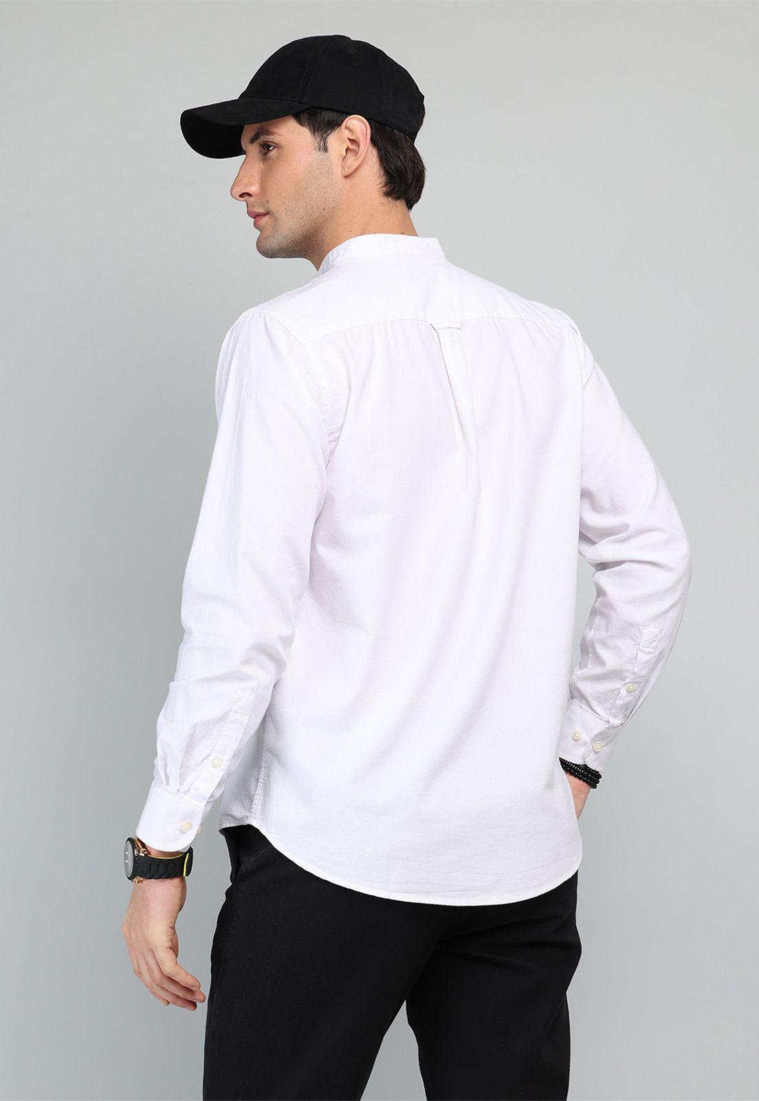 Camisa Cuello Mao Soviet SCVF021BL-1