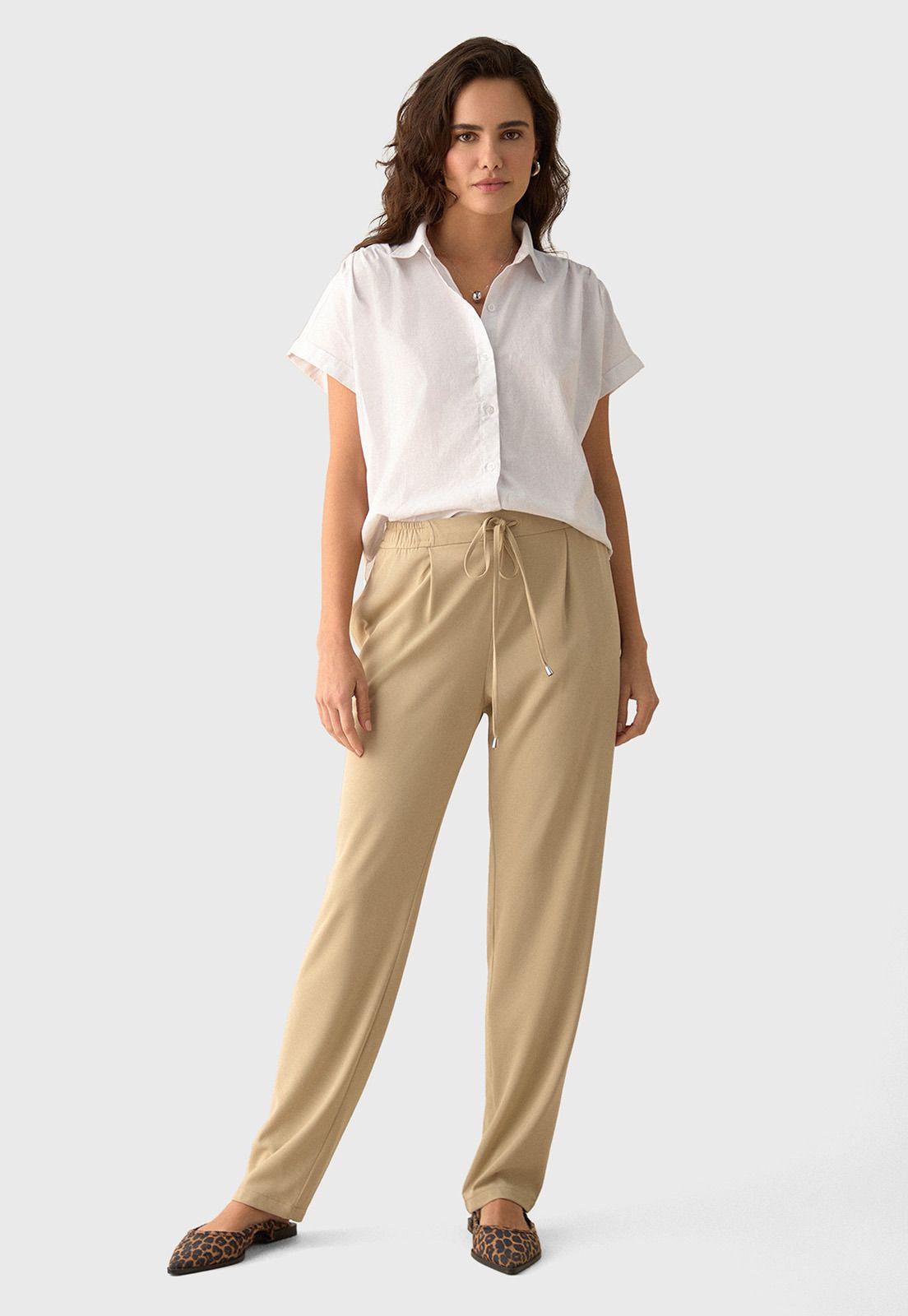 Blusa Lino Manga Corta Mujer Esprit 110G916-4