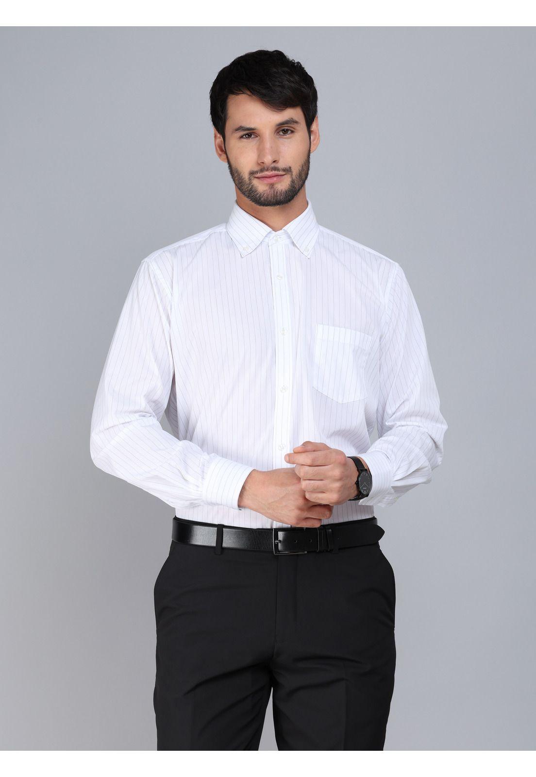Camisa Formal Rayas Tailored Fit Blanco Arrow ARM0507BL-0