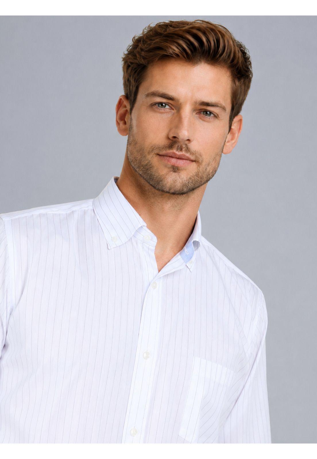 Camisa Formal Rayas Tailored Fit Blanco Arrow ARM0507BL-3