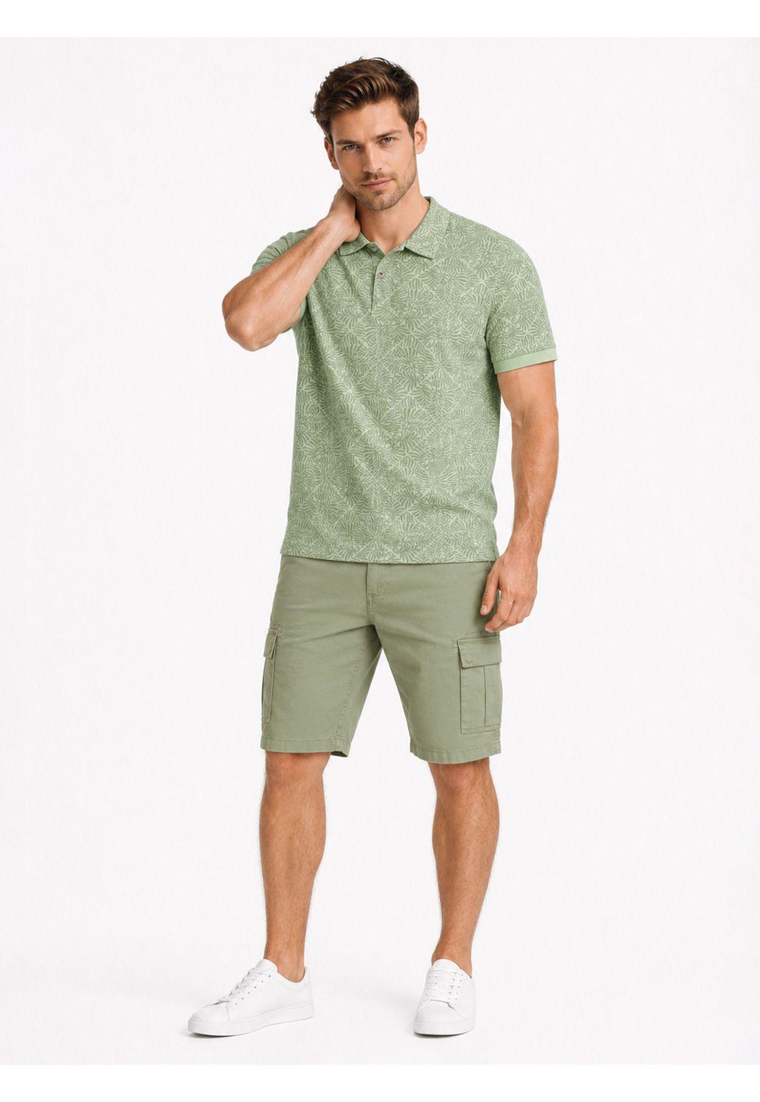 Polera Print Pique Regular Fit Verde Arrow PO34034VE-3