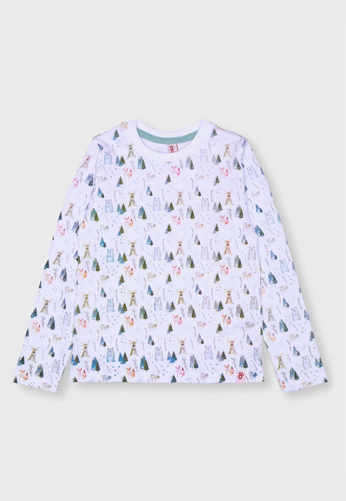 Polera Estampada Niño Osito-0