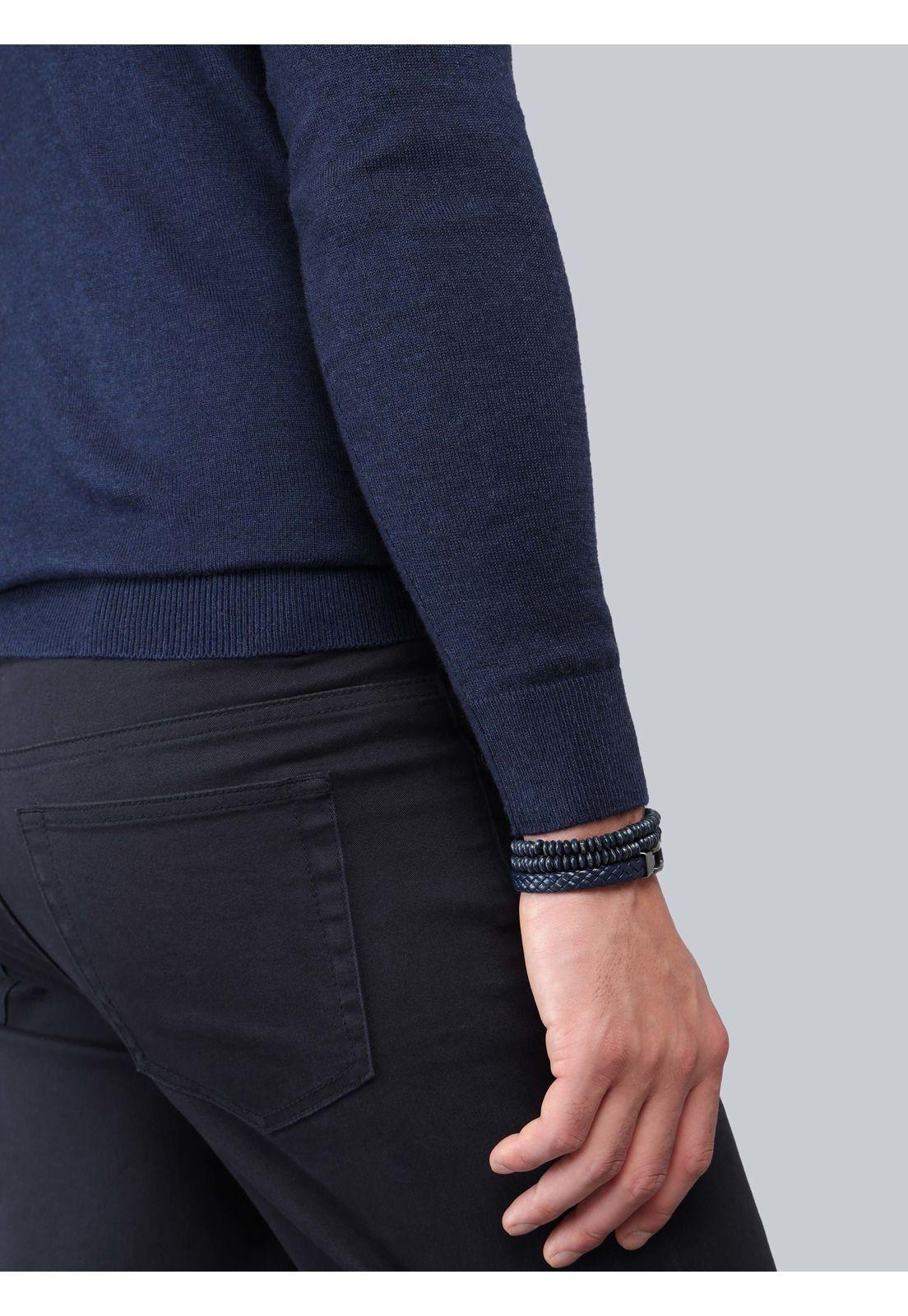 Sweater Cuello Alto Regular Fit Azul Oscuro Arrow SW33085AO-4