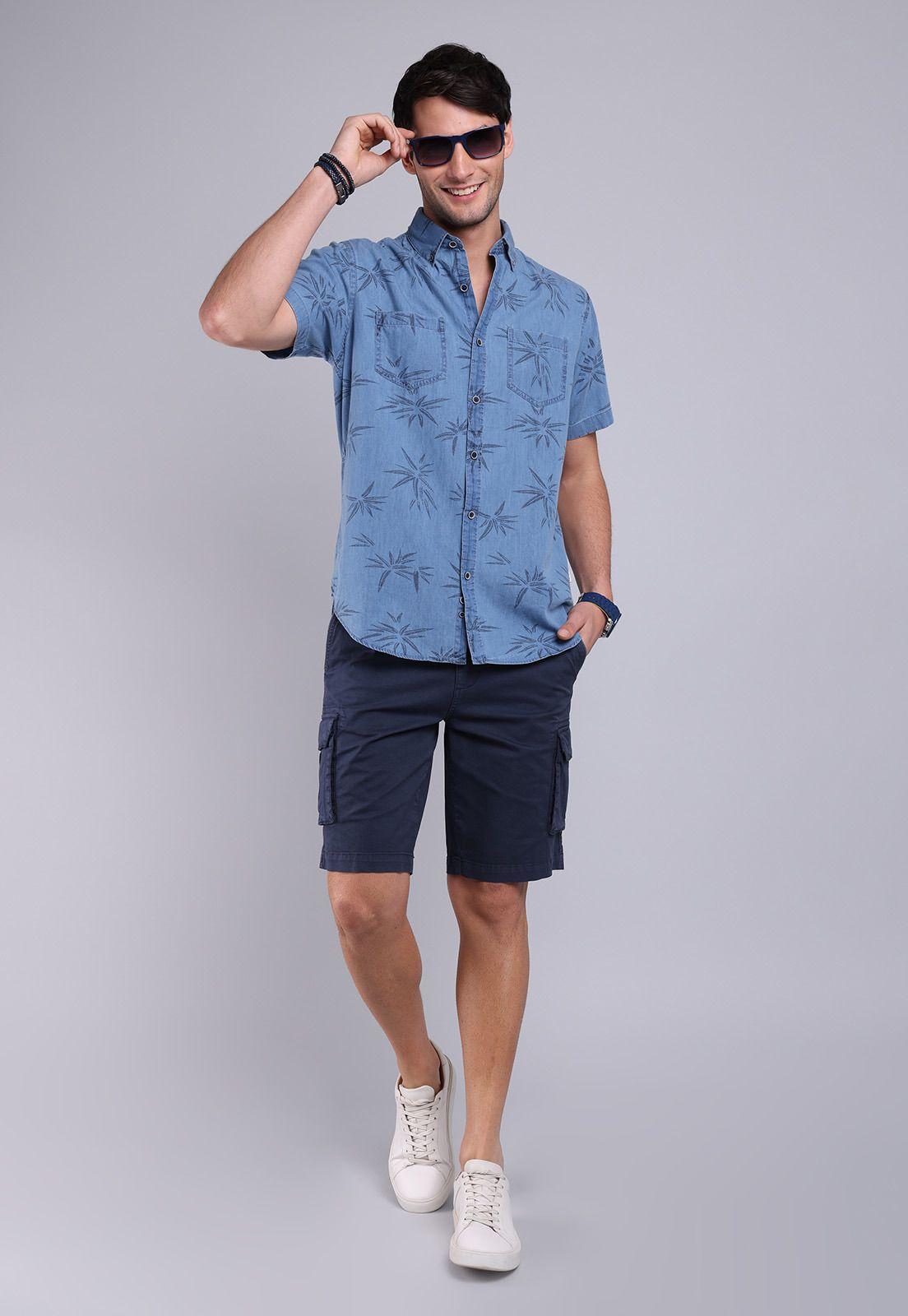 Camisa Denim Manga Corta Soviet BVSHF20DE-3