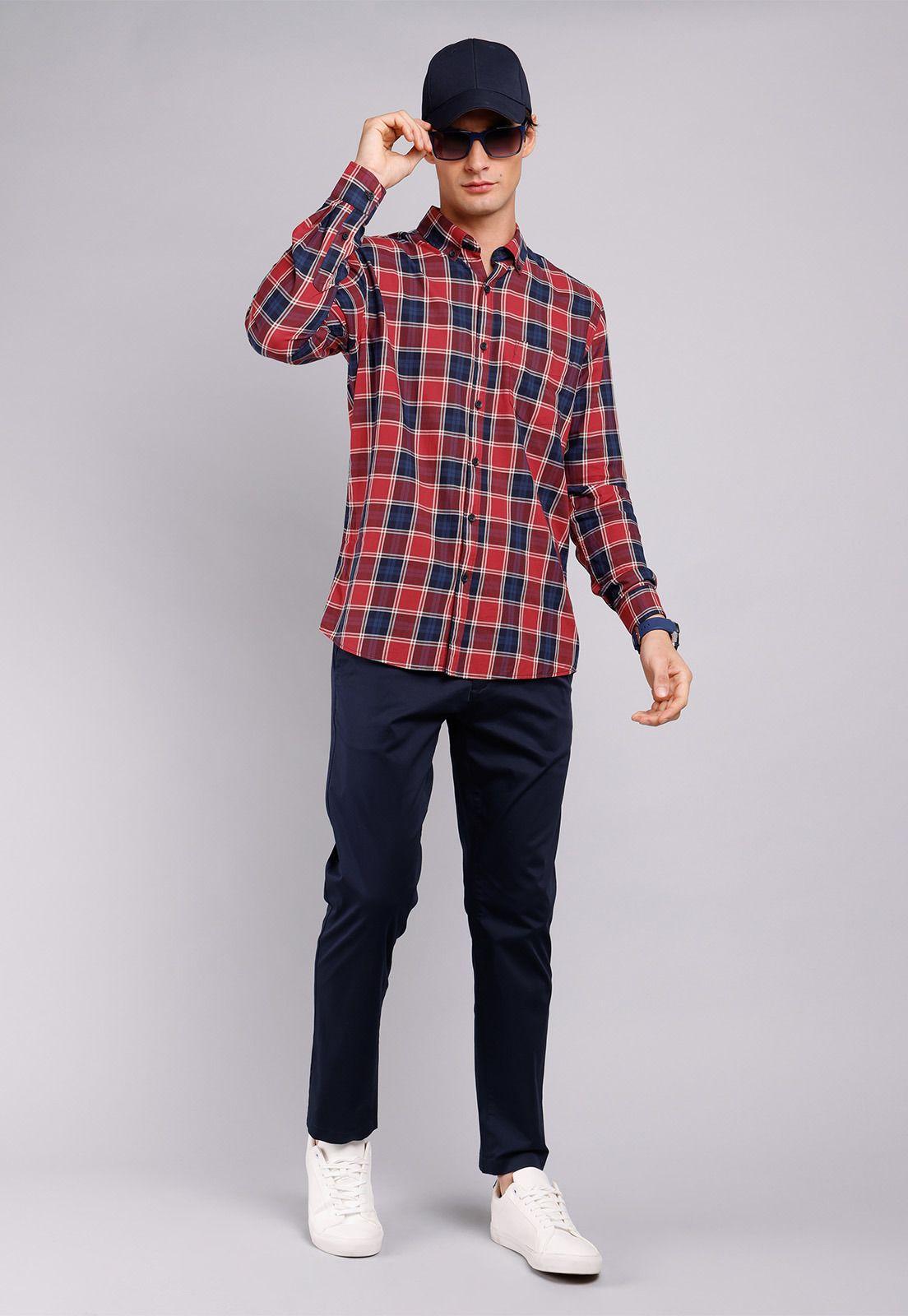 Camisa Cuadros Manga Larga Arrow CM32031RO-3