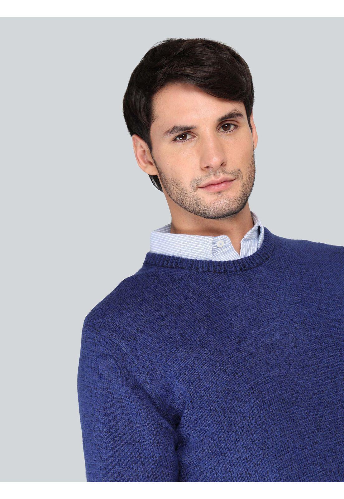 Sweater Cuello Redondo Regular Fit Azul Arrow SW33099AL-2