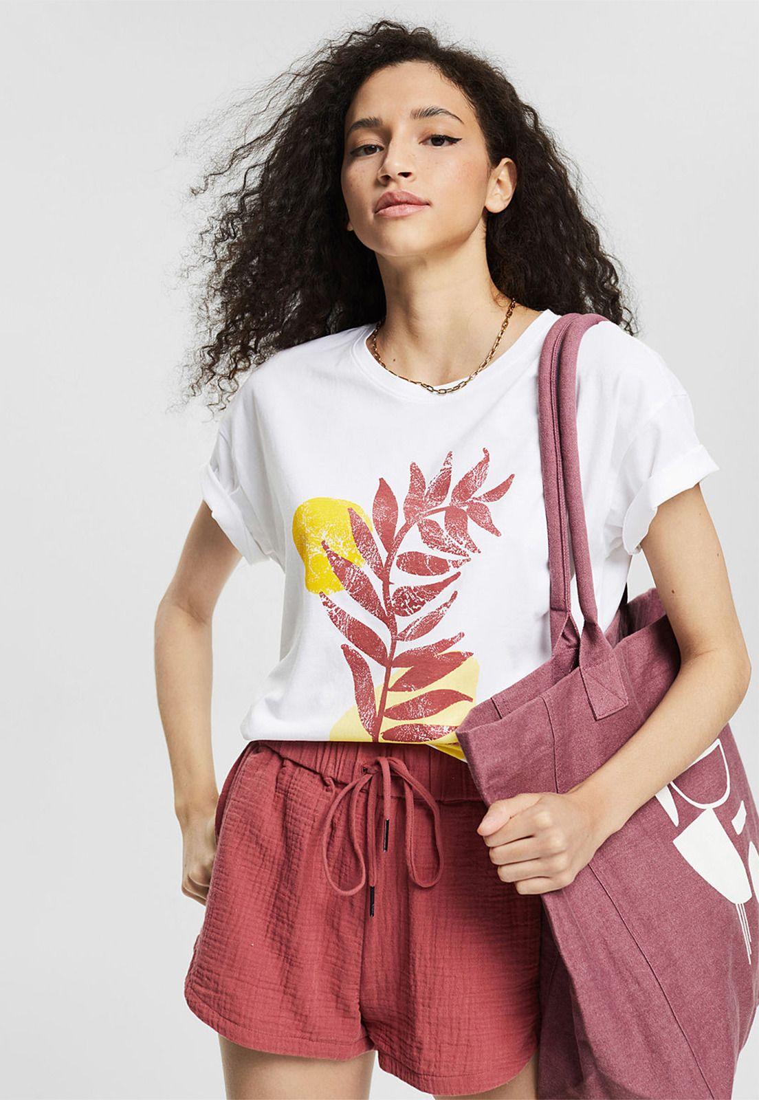 Polera Estampada Artistica Esprit 042CC1K328-0