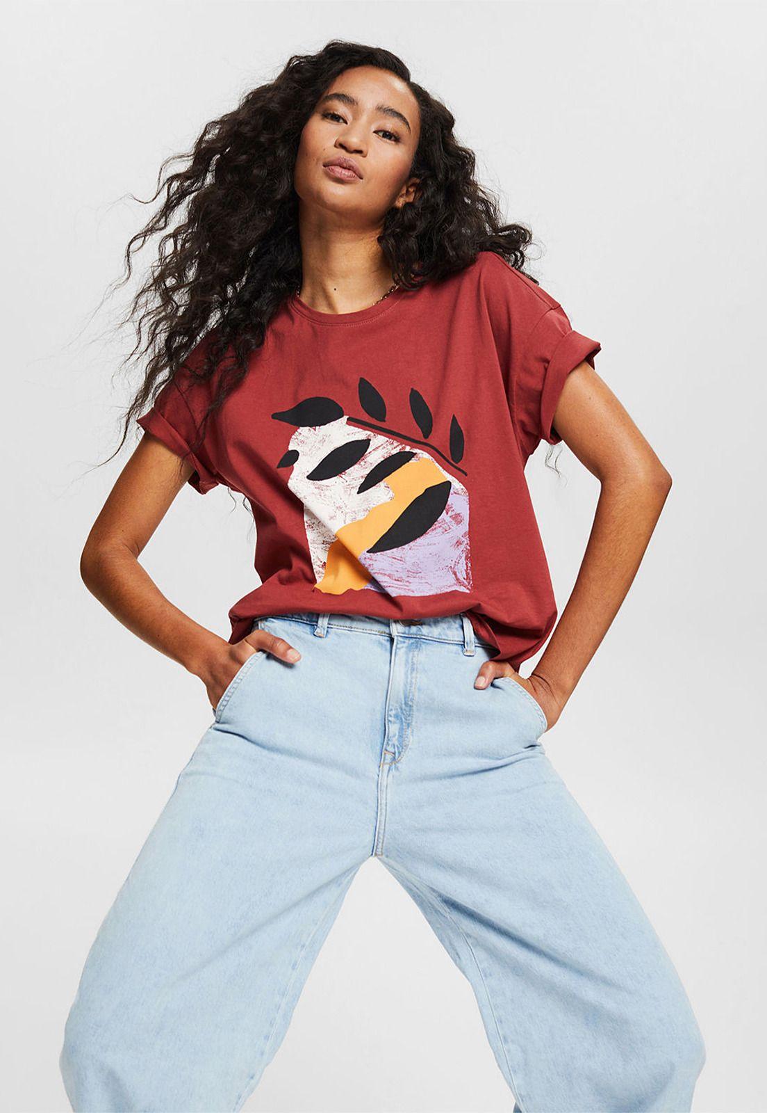 Polera Estampada Artistica Esprit 042CC1K328-0
