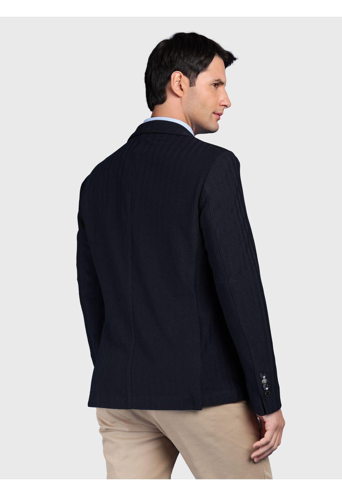Blazer Texturado Spandex Tailored Fit Azul Marino Arrow BZI3301CM-1