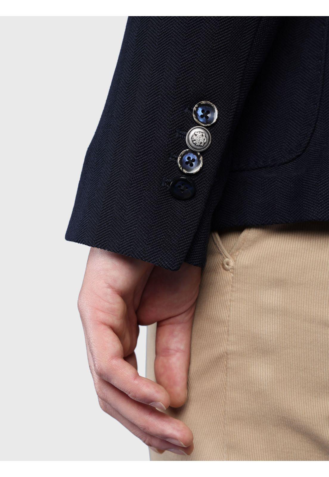 Blazer Texturado Spandex Tailored Fit Azul Marino Arrow BZI3301CM-6