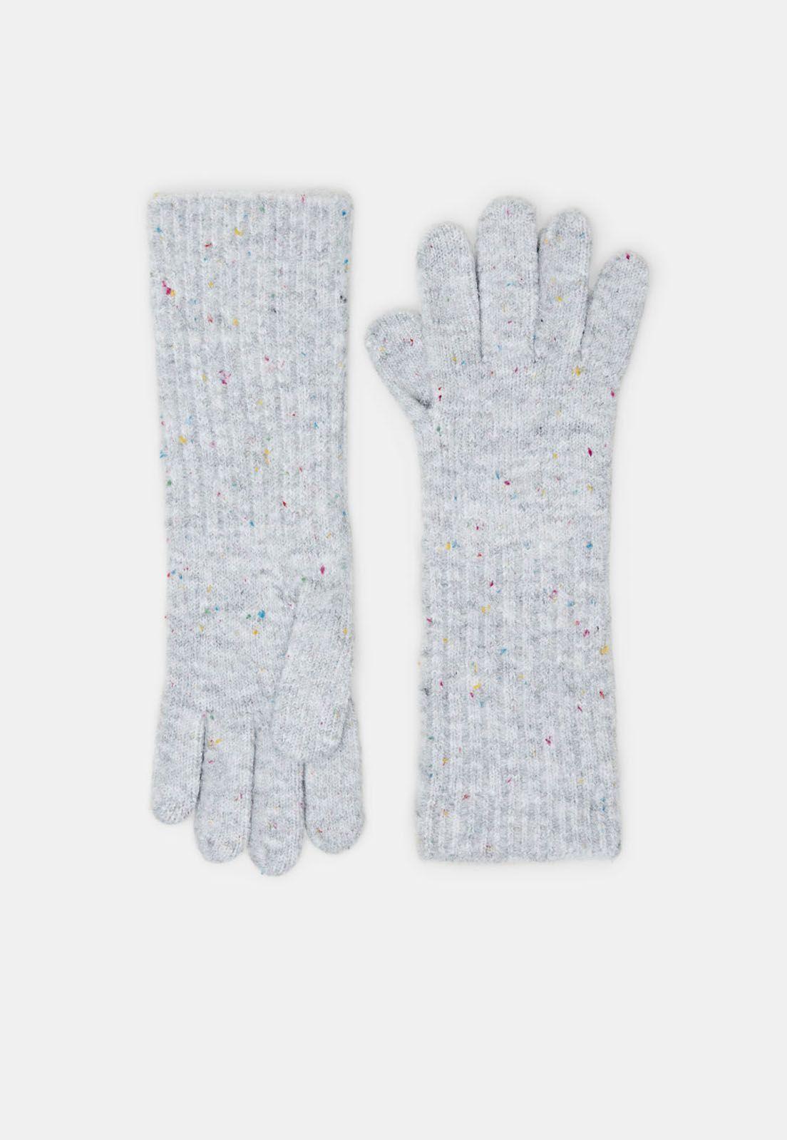 Guantes De Punto Mujer Esprit Gris claro-2