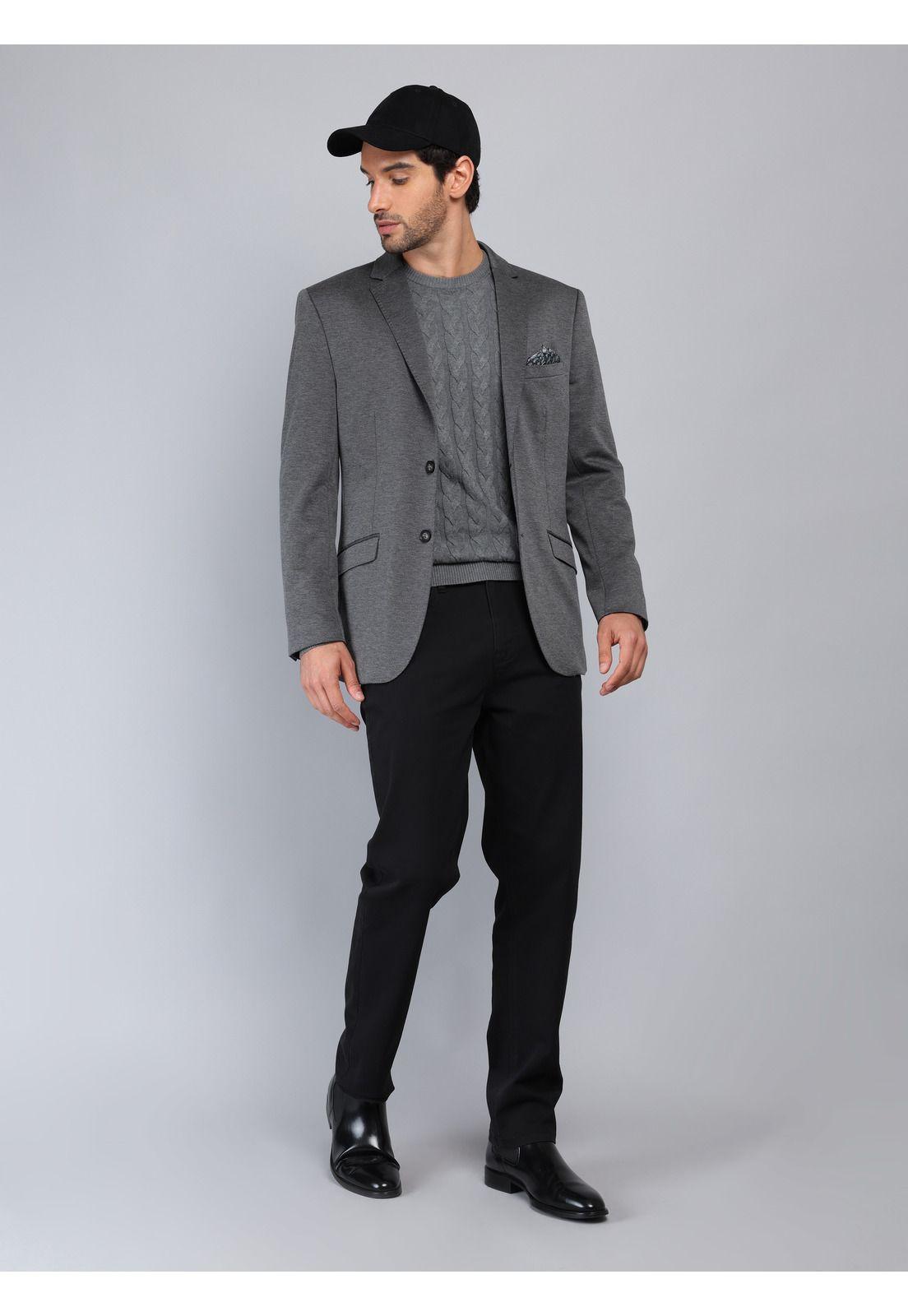 Blazer Texturado Spandex Tailored Fit Gris Piero Butti PBCIG40GR-3