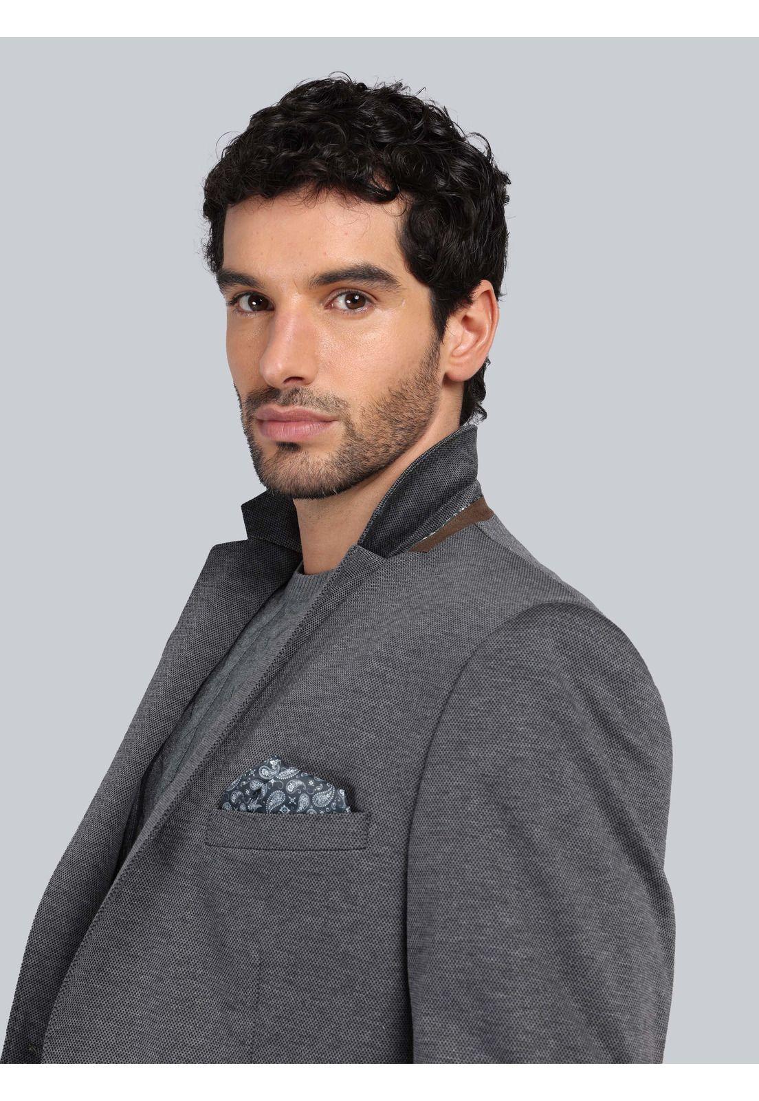 Blazer Texturado Spandex Tailored Fit Gris Piero Butti PBCIG40GR-4