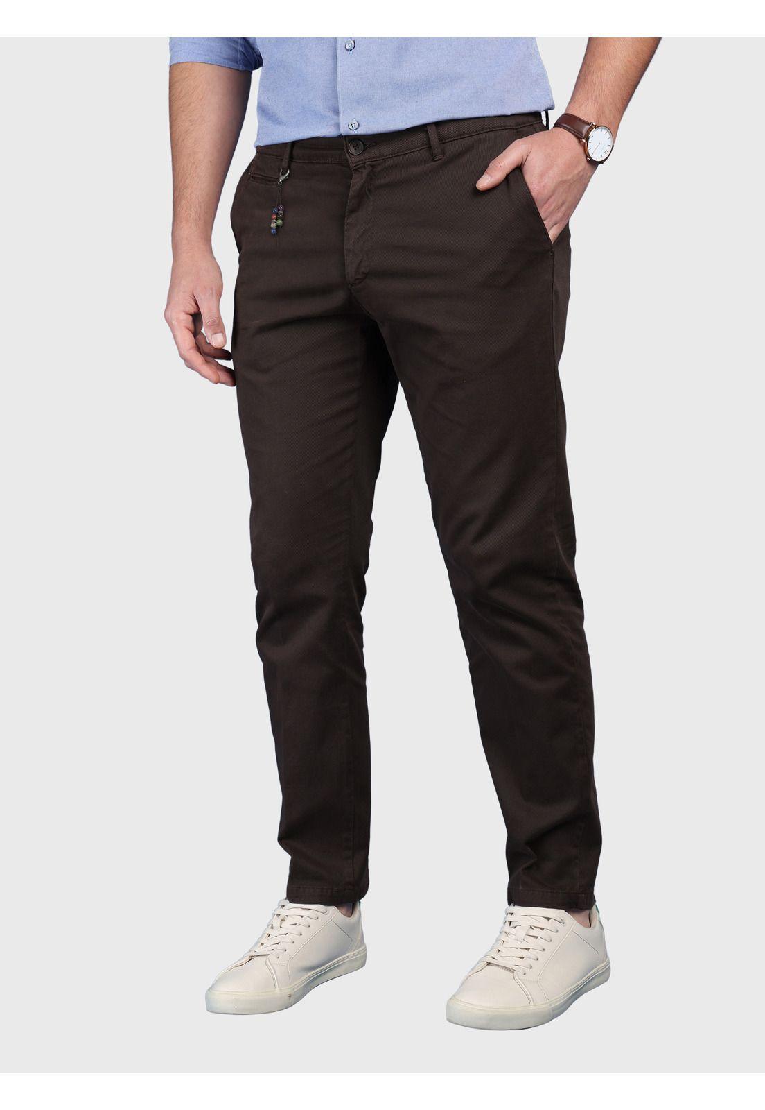 Pantalón Texturado Spandex Tailored Fit Café Arrow PAI3320CA-0