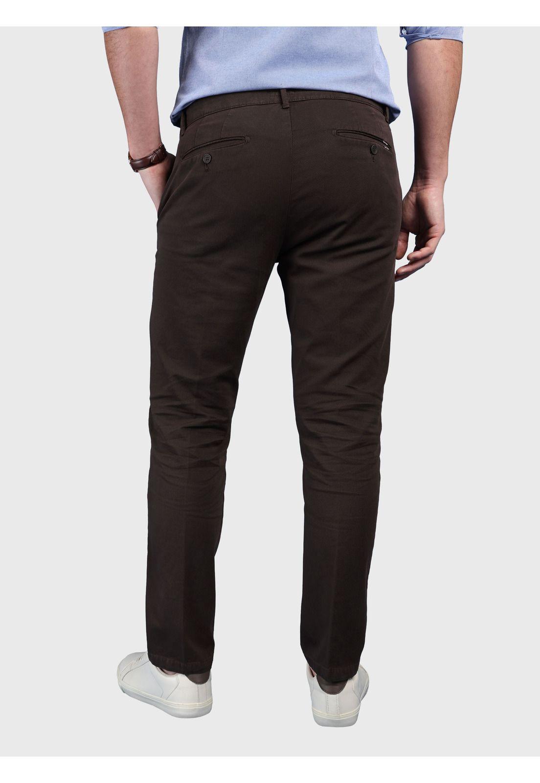 Pantalón Texturado Spandex Tailored Fit Café Arrow PAI3320CA-1