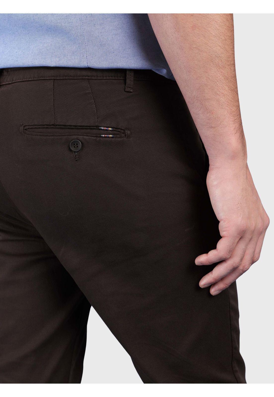 Pantalón Texturado Spandex Tailored Fit Café Arrow PAI3320CA-4