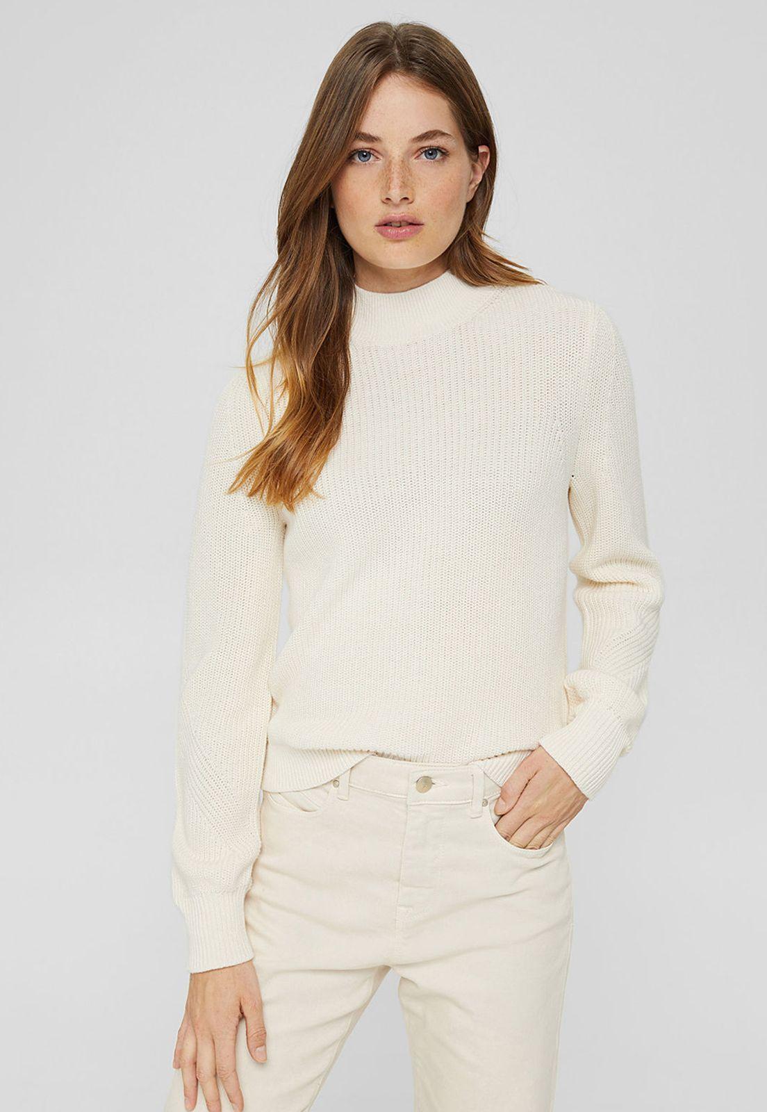 Sweater Mujer Cuello Alto Con Textura Esprit-0