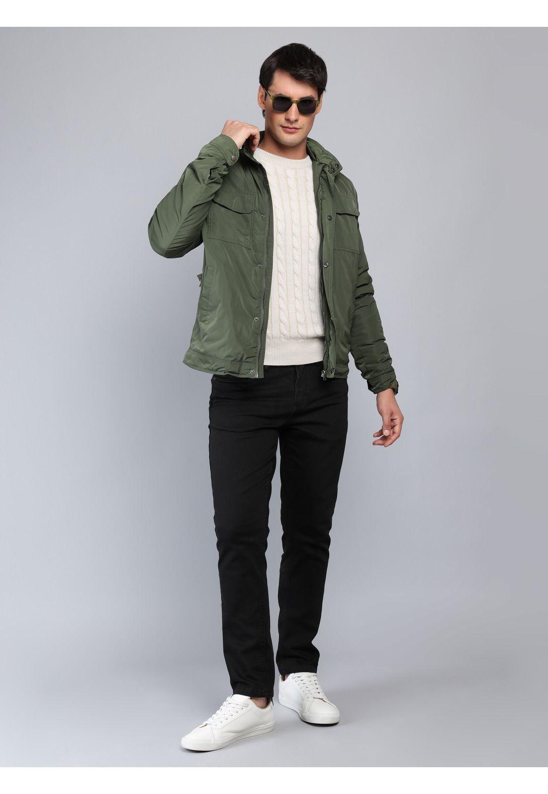 Chaqueta Lisa Regular Fit Verde Soviet SCIG097VE-3