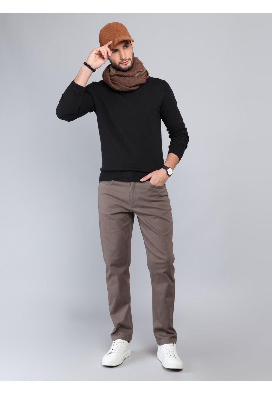 Sweater Cuello Redondo Regular Fit Negro Arrow SW33002NE-3