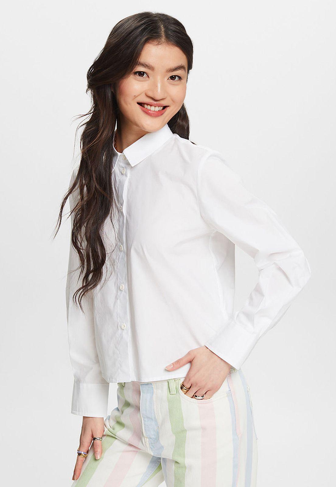 Blusa Corta De Popelina Mujer Esprit 034EE1F301-2