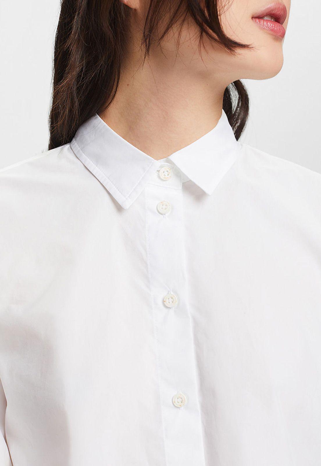 Blusa Corta De Popelina Mujer Esprit 034EE1F301-4