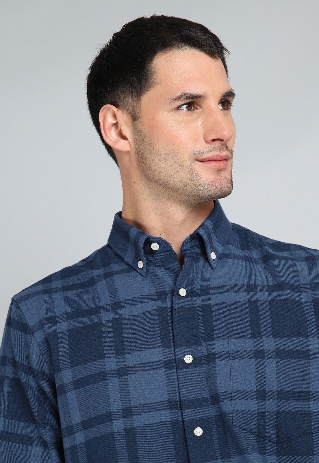 Camisa Cuadros Manga Larga Guy Laroche GLBIF44NB-2