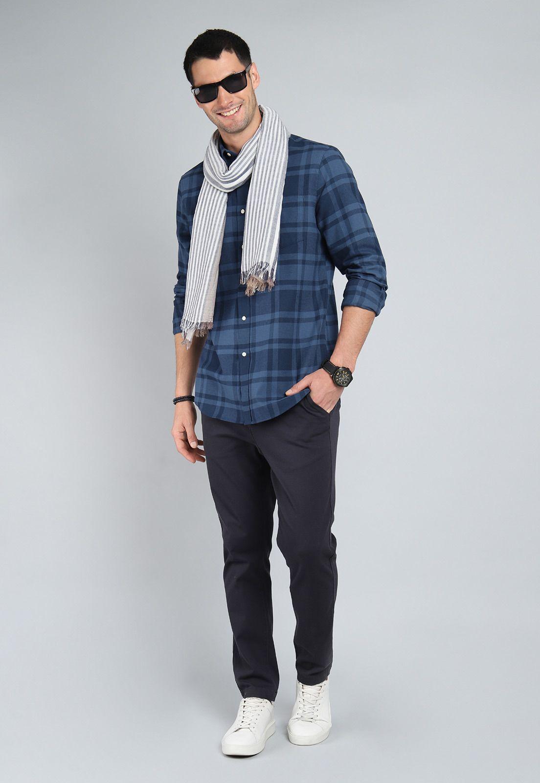 Camisa Cuadros Manga Larga Guy Laroche GLBIF44NB-3