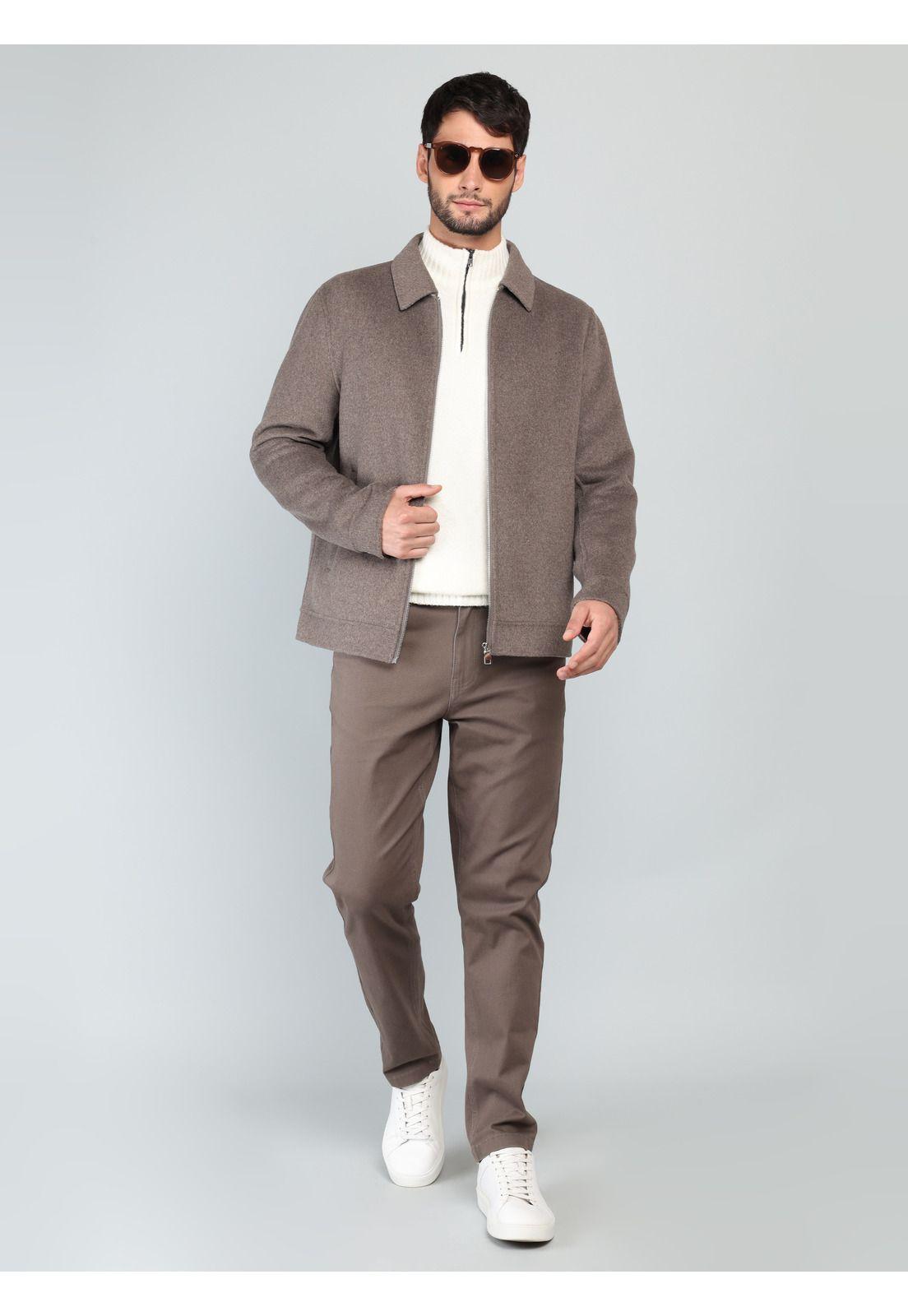 Chaqueta Lisa Recta Regular Fit Café Arrow CA33089CA-3