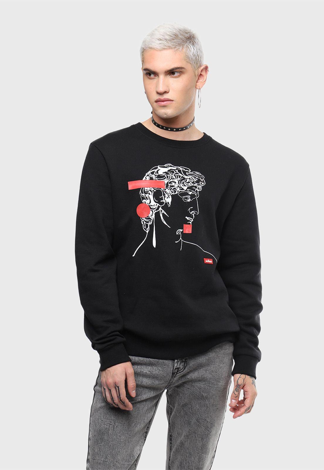 Poleron Estampado Negro Soviet SVPL237NE-0