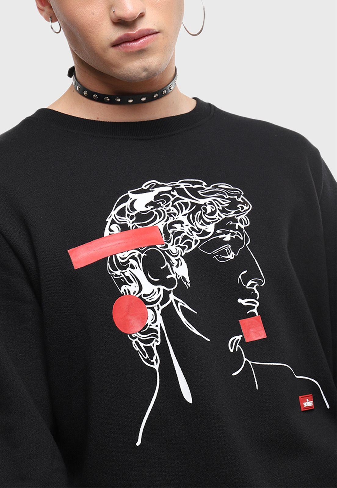 Poleron Estampado Negro Soviet SVPL237NE-2