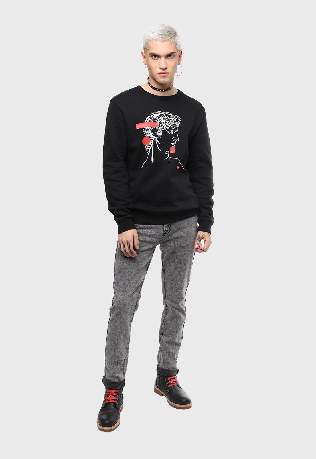 Poleron Estampado Negro Soviet SVPL237NE-3