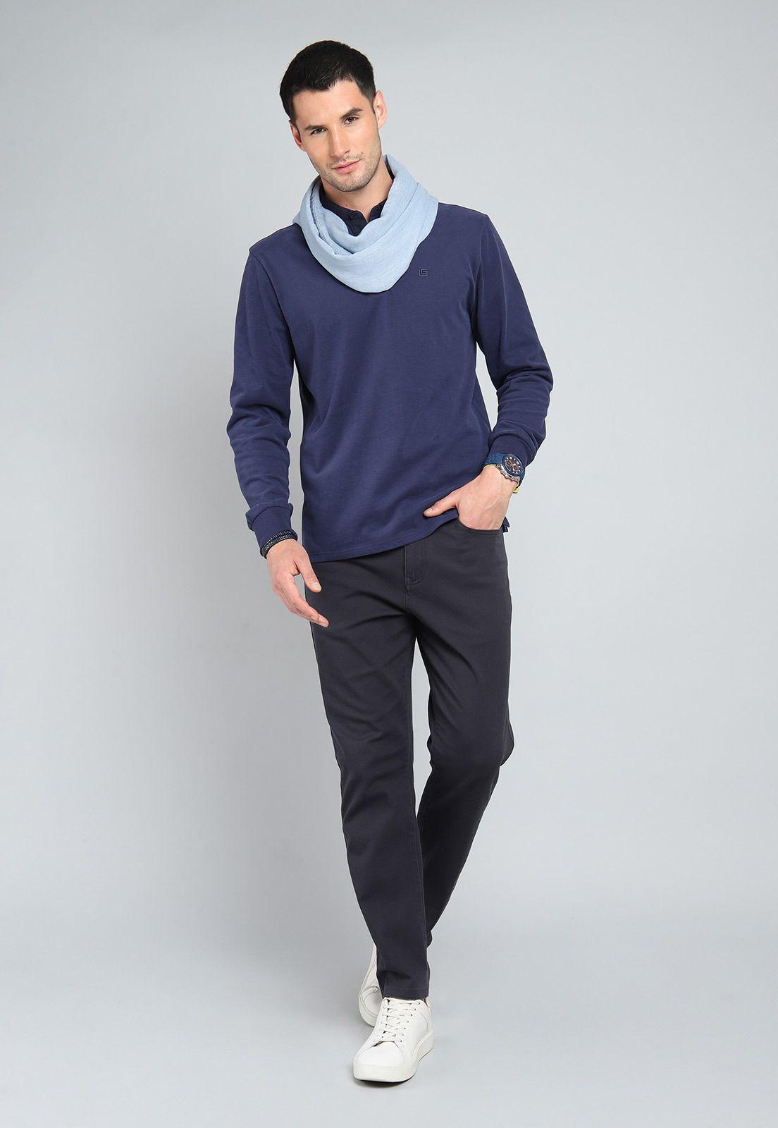 Polera Cuello Polo Manga Larga Guy Laroche GLBIK49AZ-3