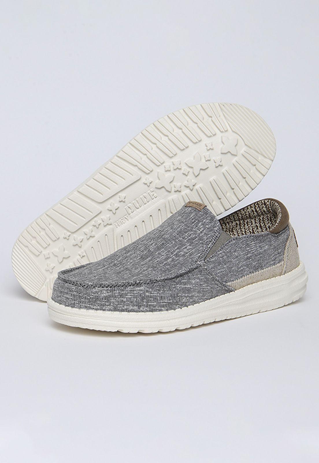 Zapato Thad Chambray Riviera Grey Heydude-2