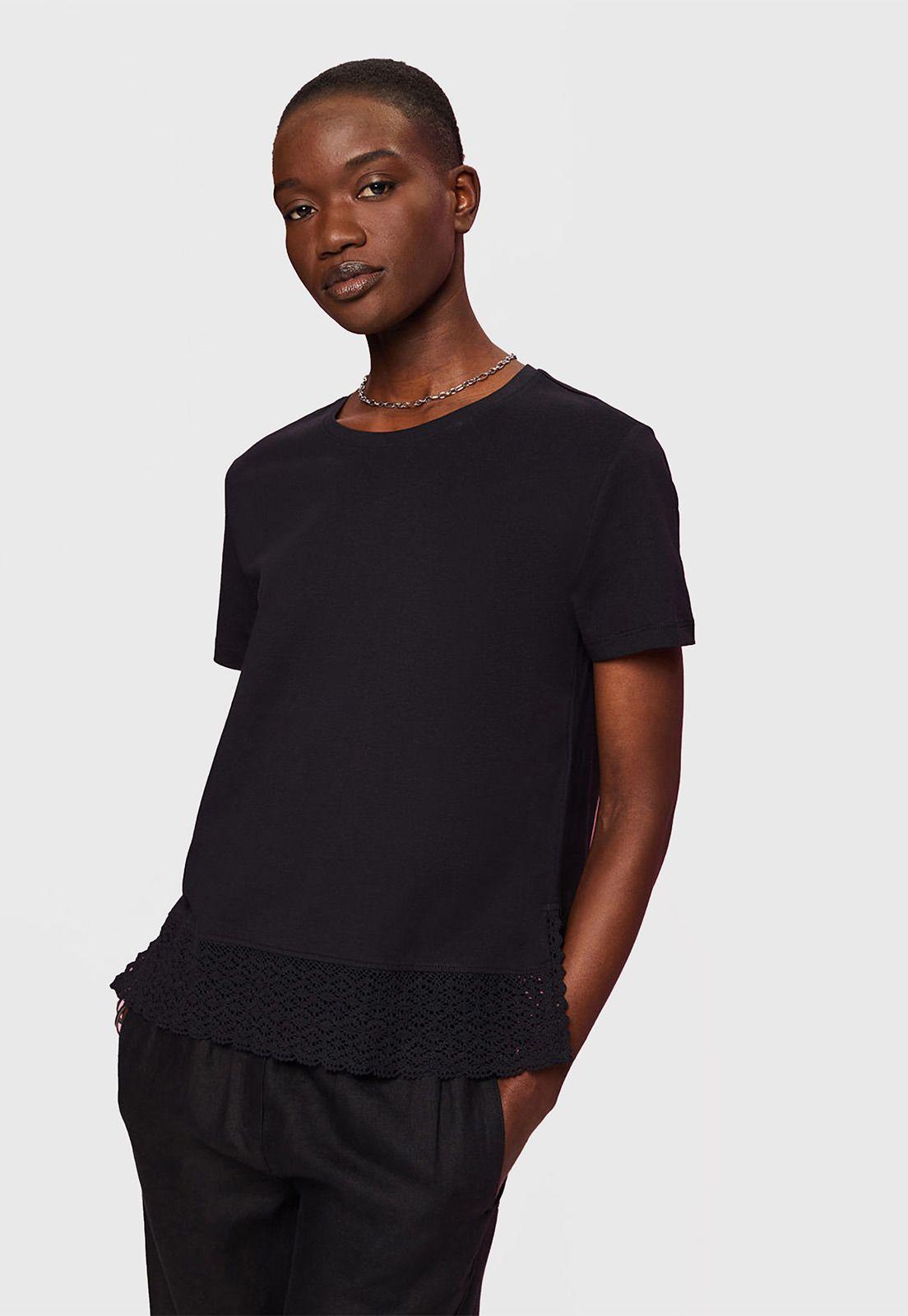 Polera con Bordado Manga Corta Mujer Esprit 033EE1K313-0