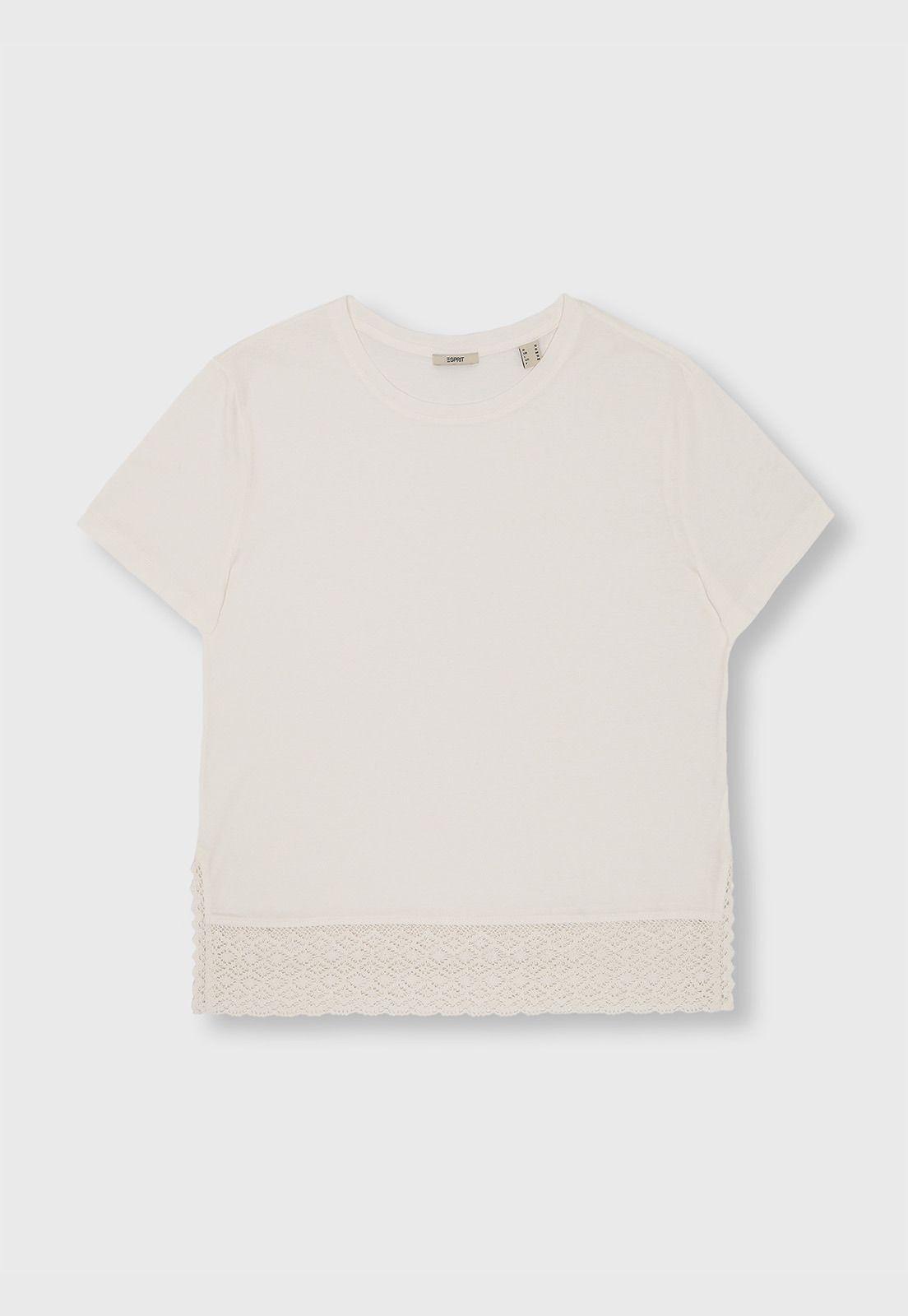 Polera con Bordado Manga Corta Mujer Esprit 033EE1K313-0