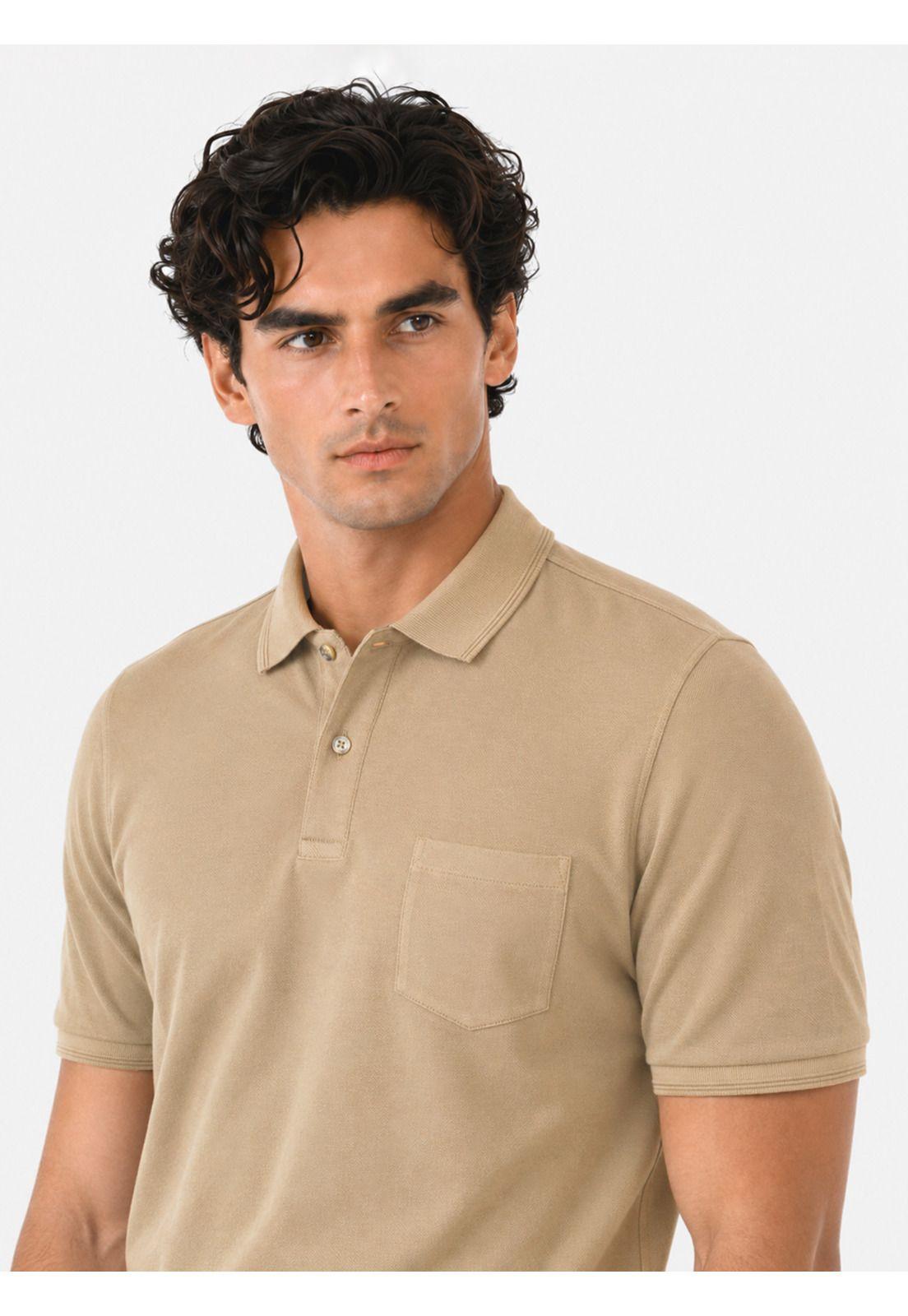 Polera Stone Wash Regular Fit Café Arrow PO34041CA-2