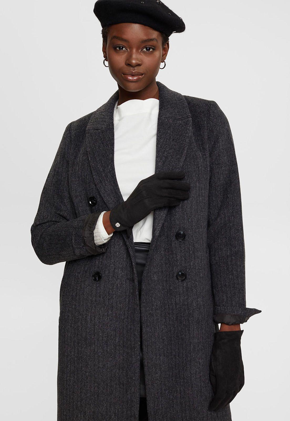 Guantes Con Acabado Aterciopelado Mujer Esprit-2