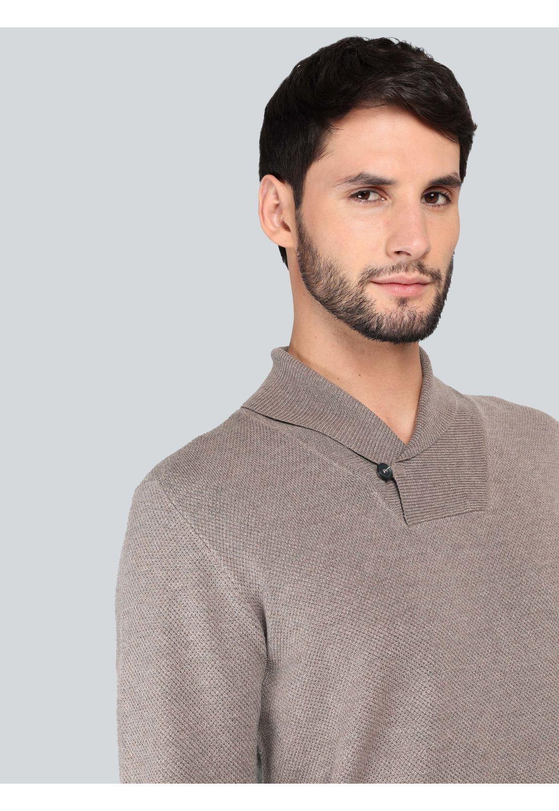 Sweater Cuello Cruzado Regular Fit Café Arrow SW3360PCA-2